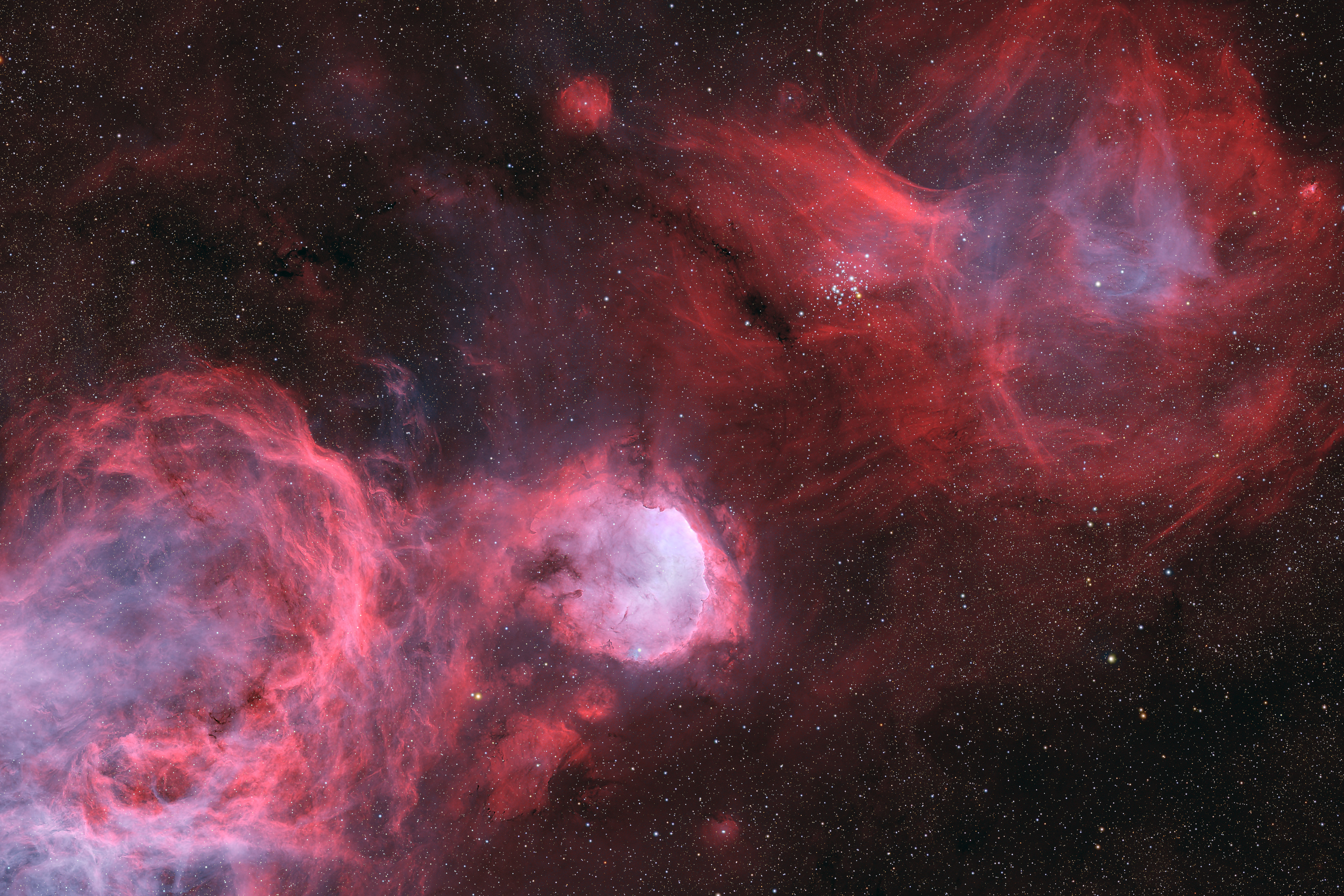 IC2599, NGC3324, NGC3293